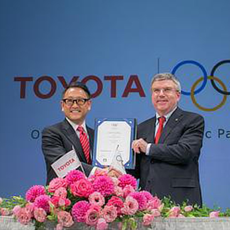 Præsident Akio Toyoda og IOC-præsident